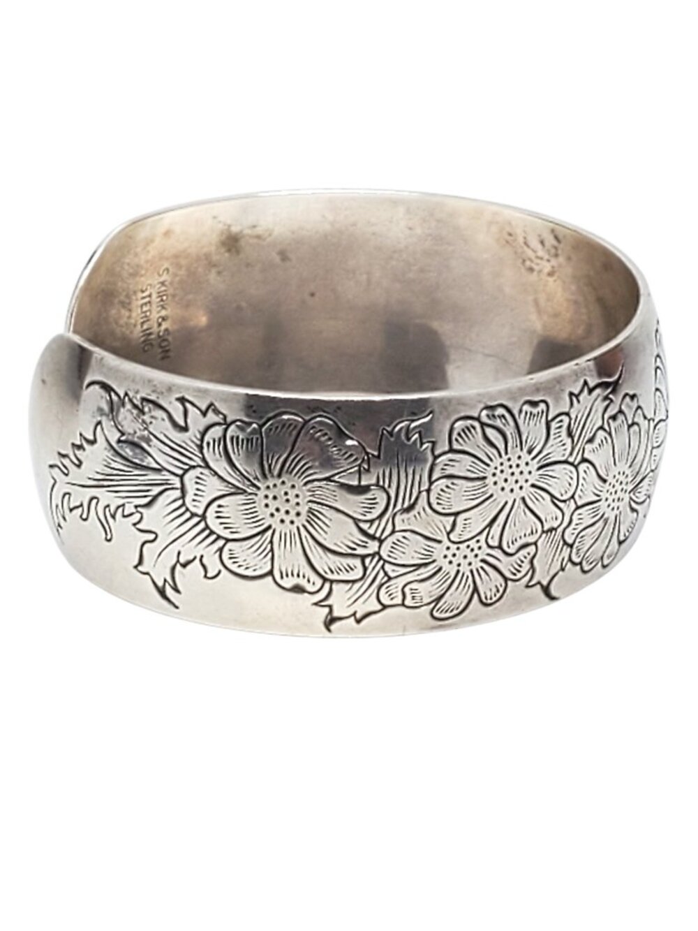 S. Kirk & Son Sterling Silver Floral Cuff Bracelet #24158